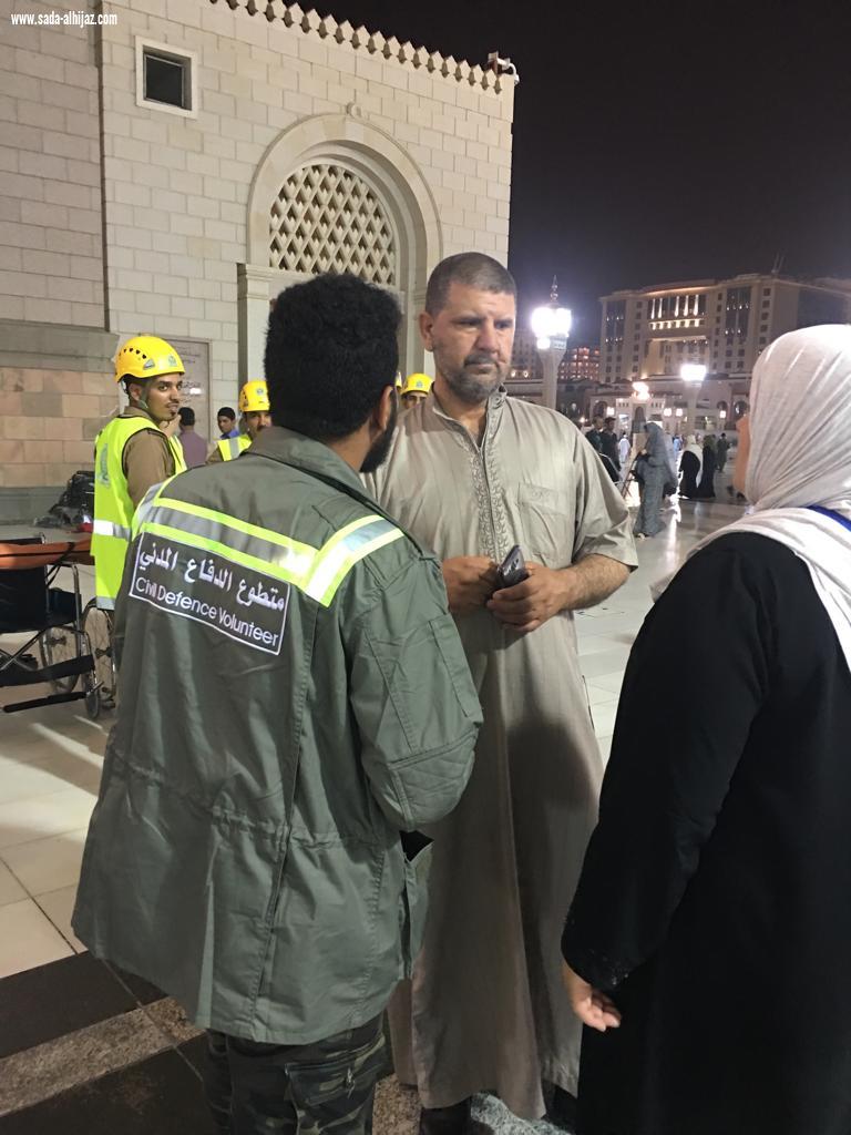 بالصور ..مشاركة المتطوعين في دعم وحدة التدخل في حالات الطوارئ بالمسجد النبوي الشريف