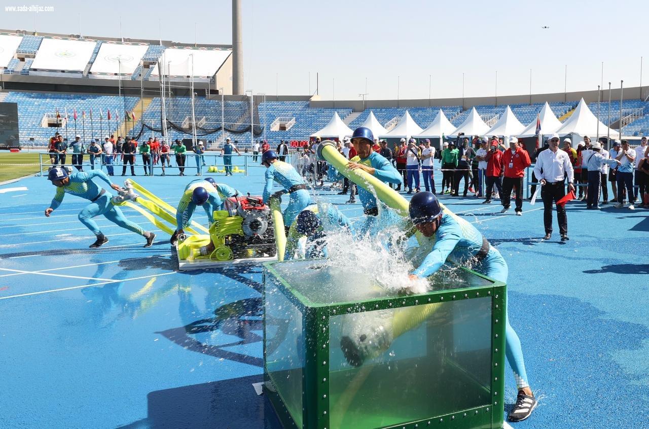 بطولة العالم لرياضة الإطفاء والإنقاذ .. اختتام منافسات سباق المكافحة لفئتي الرجال والسيدات