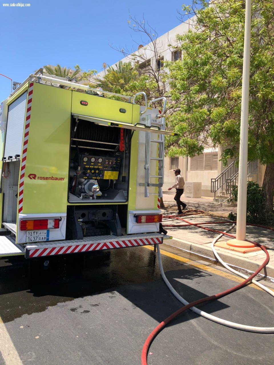 مدني المدينة يتفاعل مع حريق محدود يخلي عائلة في محافظة ينبع