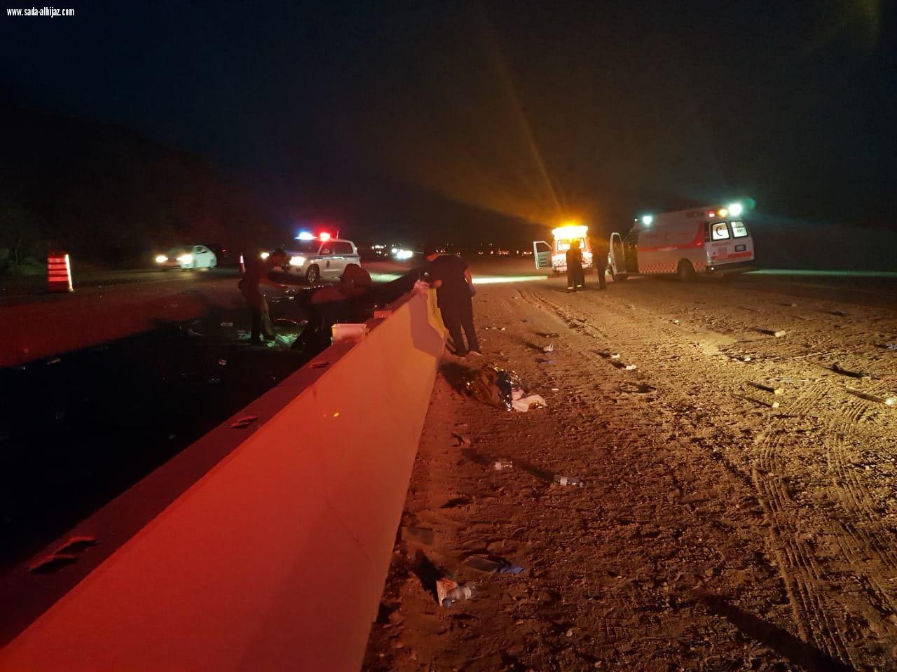 مصرع وإصابة ست و عشرون حالة في ثلاث حوادث قبل الافطار بالمدينة المنورة