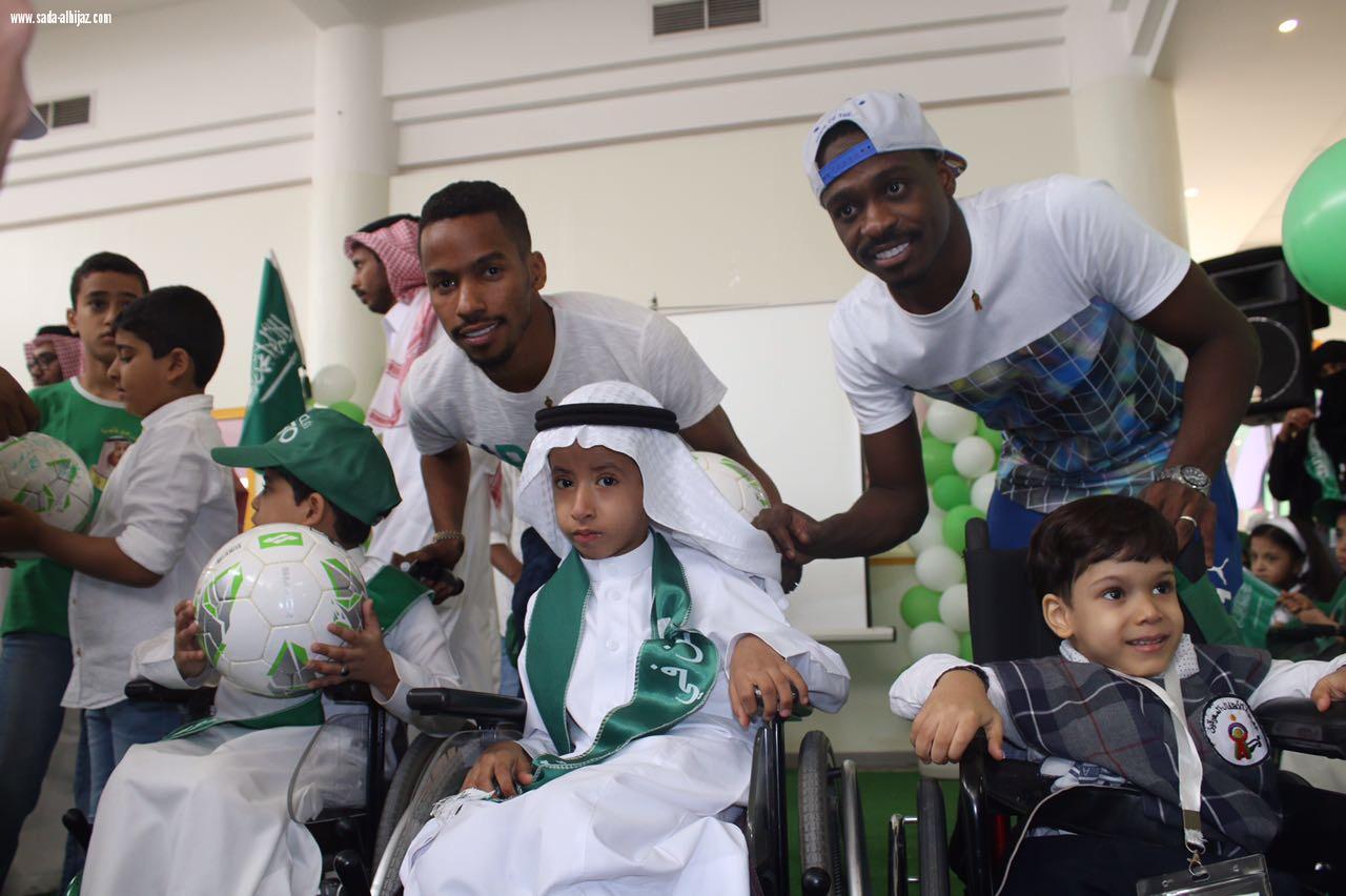 ماجد عبدالله يحتفل مع جمعية الأطفال المعوقين بمركز مكة باليوم الوطني٨٧