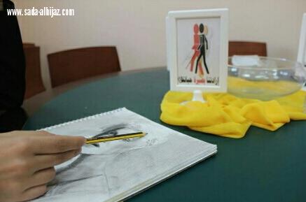 طالبات الإحتياجات الخاصة  بجامعة الطائف  يبدعن فنياً 