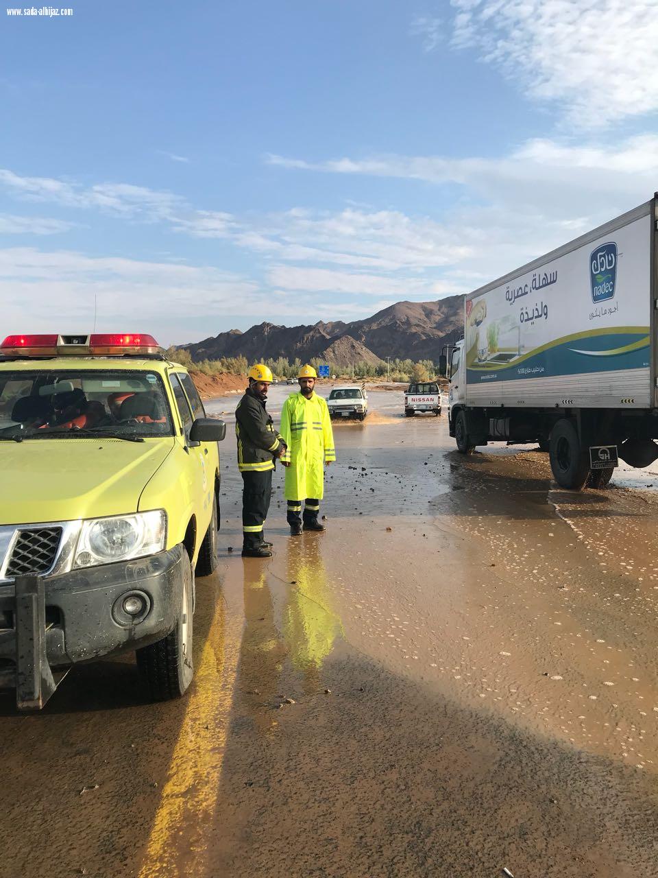 شهدت منطقة المدينة المنورة امطار متفرقة من متوسطة الى غزيرة.  