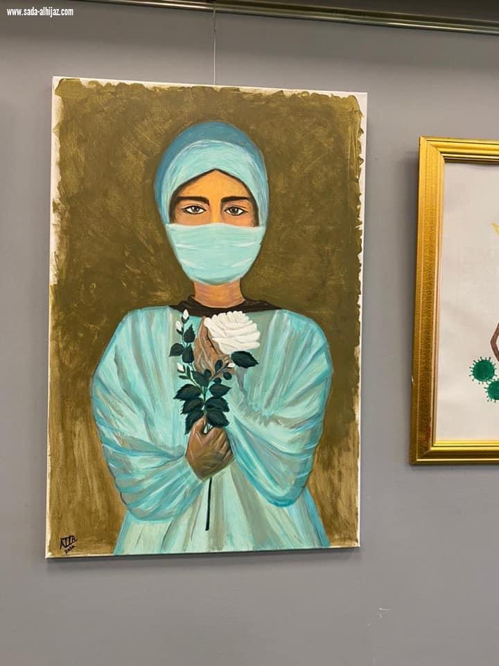 رواق أديبات ومثقفات المدينة المنورة بالتعاون مع إدارة التواصل الداخلي بصحة المدينة المنورة  معرض فن تشكيلي في مبادرة مجتمعية بعنوان