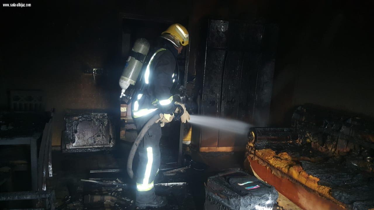 وفاة رجل مسن نتيجة حريق في حي الإسكان بالمدينة المنورة .