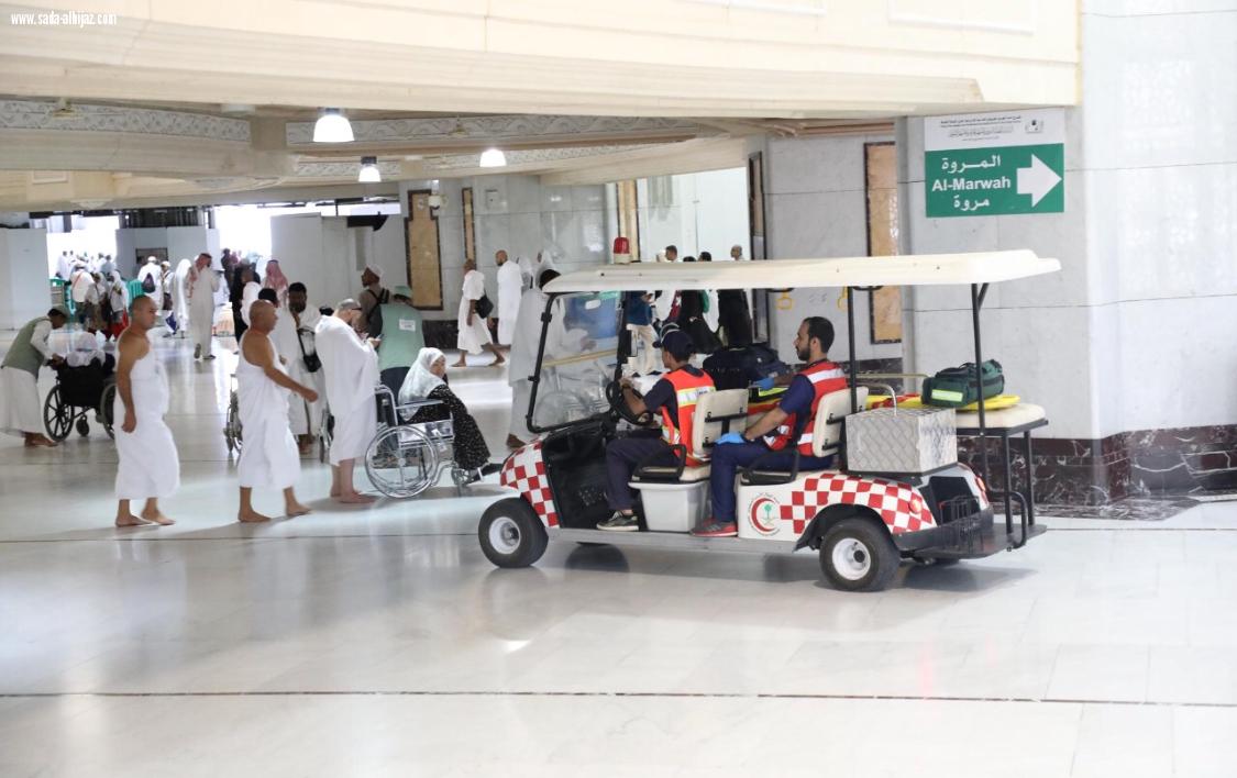 *فرق الهلال الأحمر تسعف 4356 من ضيوف الرحمن في العاصمة المقدسة والمشاعر والمدينة المنورة*