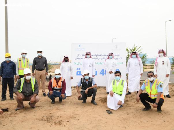 مياه جازان تزرع ٤٠٠٠ شتلة ضمن مبادرة 