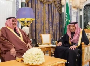 خادم الحرمين الشريفين يستقبل وزير خارجية مملكة البحرين