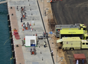 تنفيذ التمرين العملي للخطة الوطنية لمواجهة الكوارث البحرية بمياه المملكة العربية السعودية بحضور أكثر من ٢٩ جهة