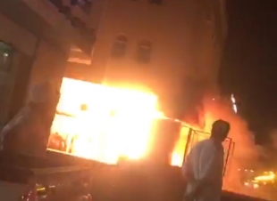 مدني خيبر يخمد حريق في محول كهرباء