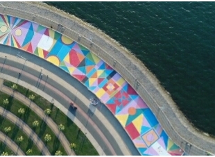 شباب شامية جازان يدينون الواجهة البحرية برسومات ثلاثية الأبعاد 