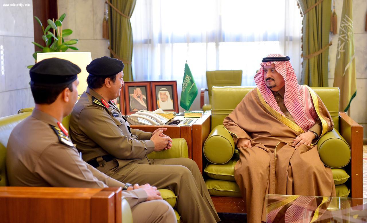 الأمير فيصل بن بندر يستقبل مدير الإدارة العامة للمرور ومدير مرور منطقة الرياض