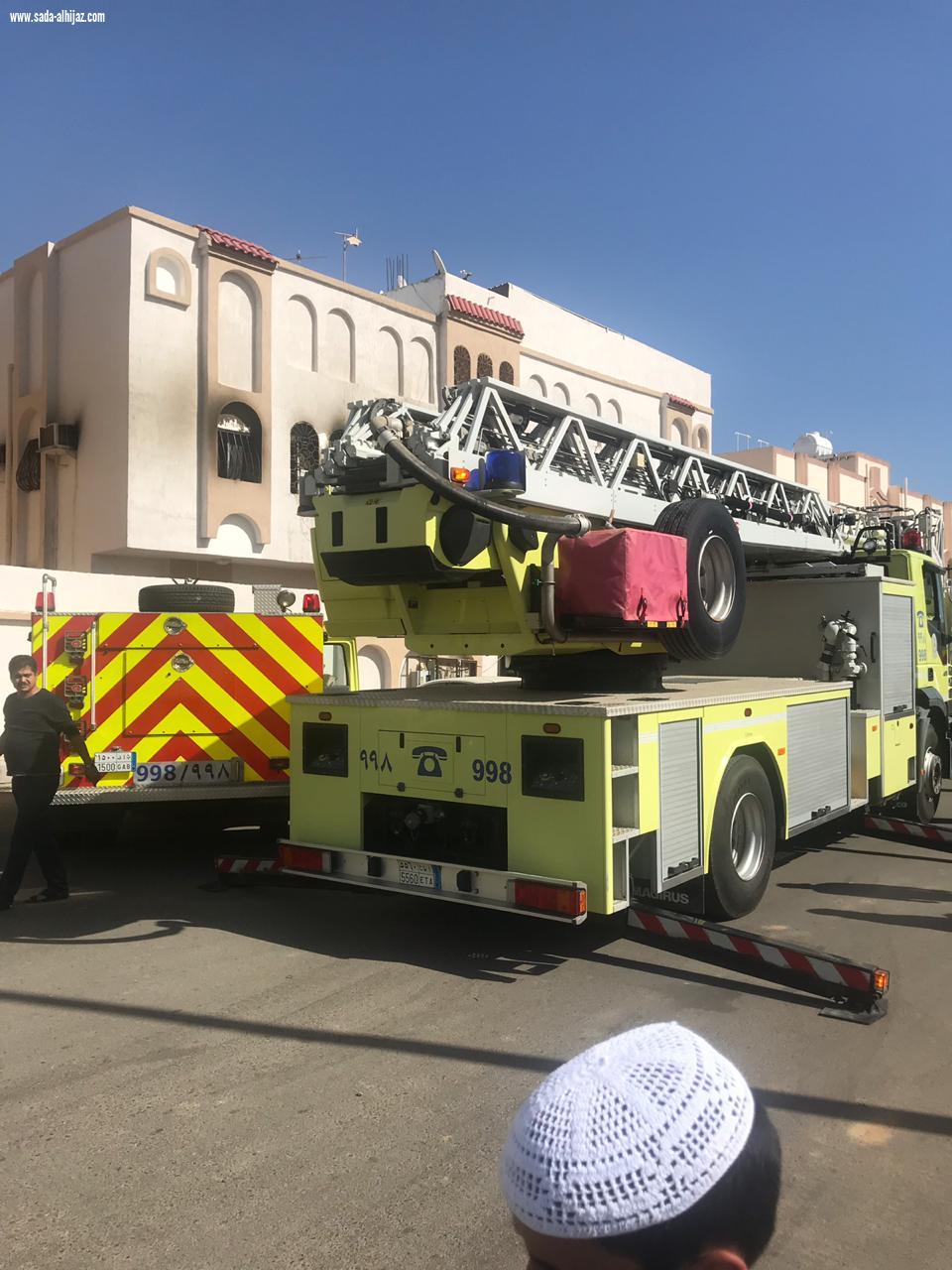 إصابة أسرة سعودية من خمسة أشخاص  بإختناق جراء حريق بمحافظة ينبع