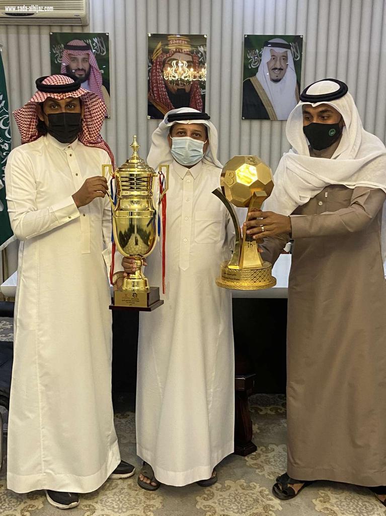 رئيس مركز وادي جازان يستقبل فريق امجاد الخشابية بطل بطولة الغرفة التجارية الصناعية بجازان  وبطل السوبر