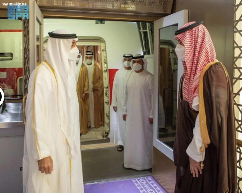 ولي العهد يستقبل محمد بن زايد في الرياض