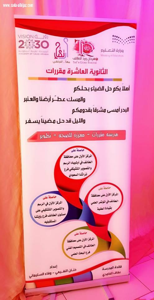 مدير تعليم الطائف يدشن معرض ختام انشطة الطالبات بالثانوية العاشرة