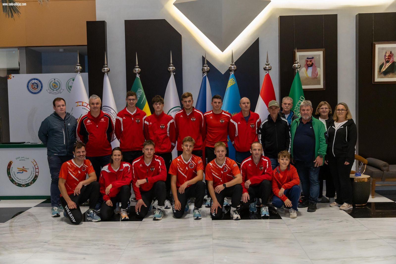 منتخبات النمسا وكازاخستان وروسيا وبيلاروسيا وألمانيا يصلون إلى الرياض استعدادًا لبطولة العالم للإطفاء والإنقاذ 2025