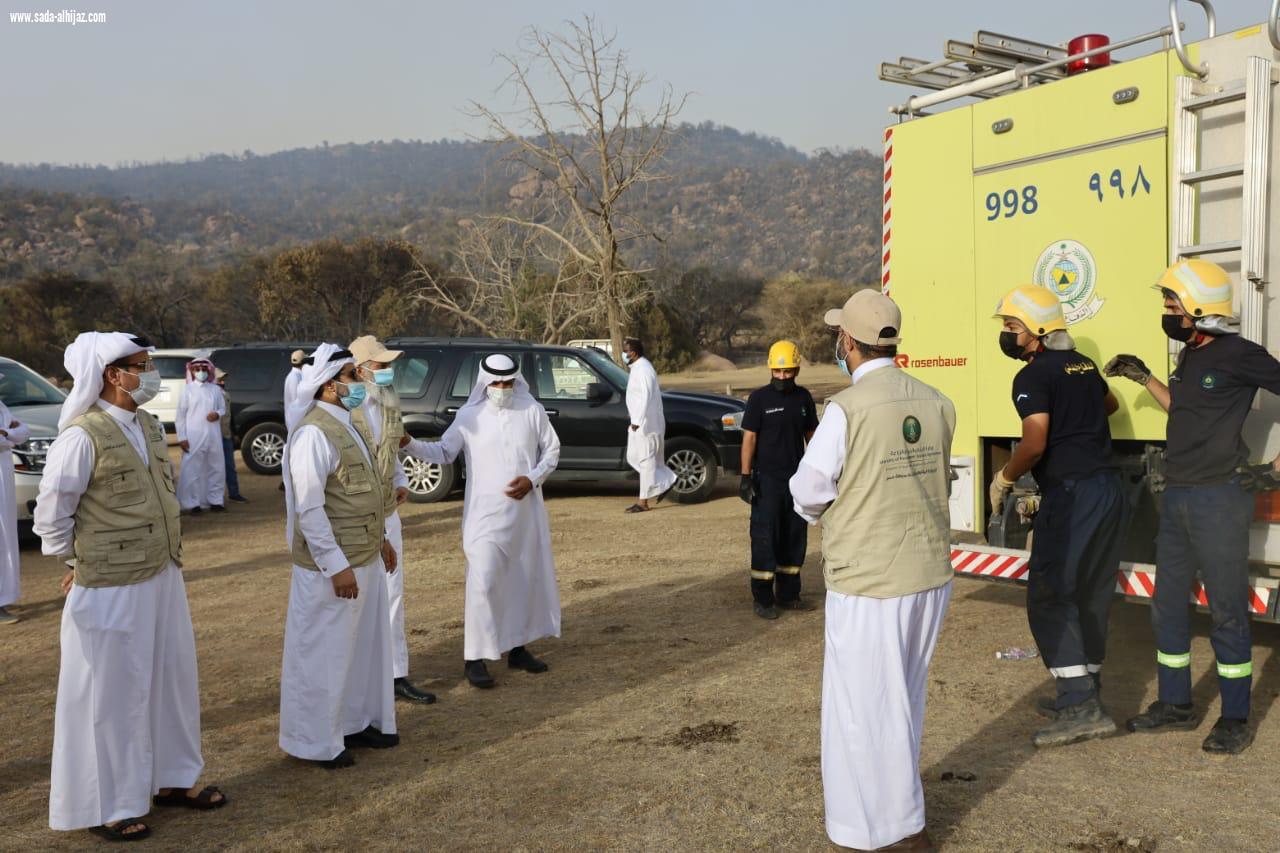 المهندس المشيطي يتفقد أعمال السيطرة على حرائق متنزهات 