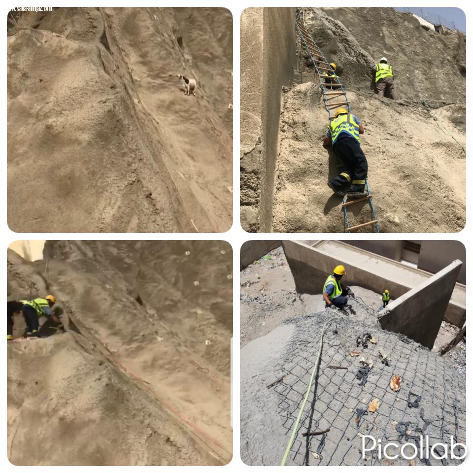 مدني مكة ينقذ أرواحا من الهلاك  من منحدرات صخرية بحي أجياد 