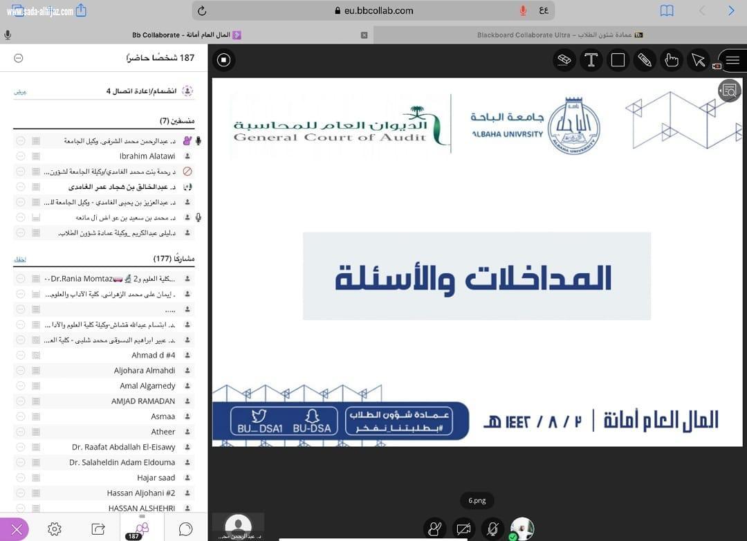 برعاية معالي رئيس الجامعة عمادة شؤون الطلاب تنظم ندوة المال العام أمانة 