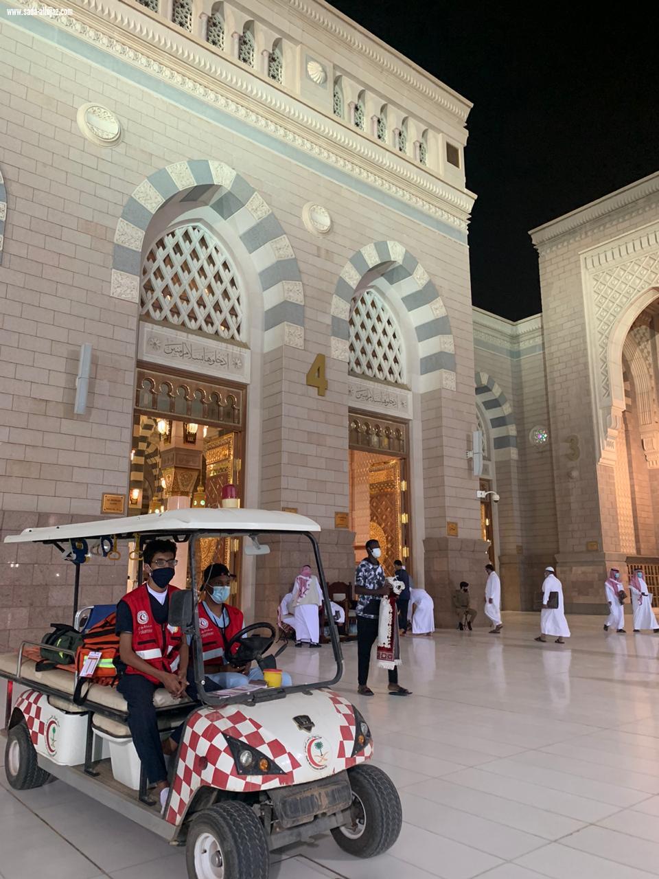 تطوع هلال المدينة المنورة يشارك   بفرق إسعافية وتثقيفية خلال اجازة عيد الاضحى بالمسجد النبوي