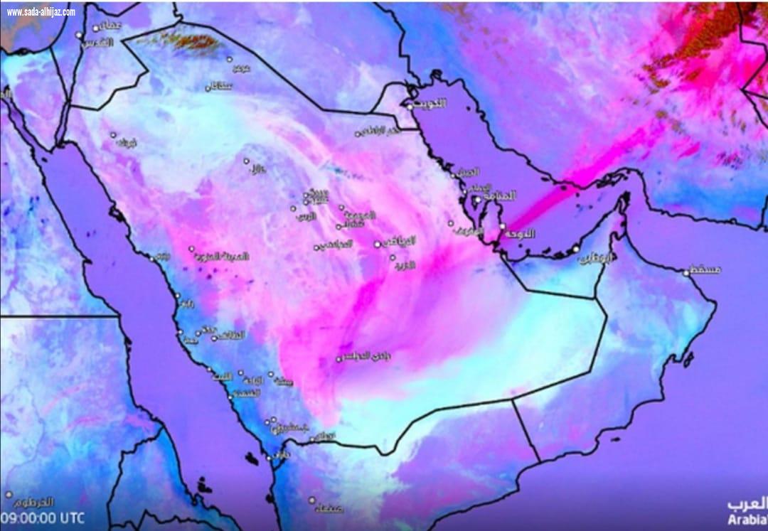 تراجع تدريجي لحدة الأجواء المغبرة على الرياض والدمام والكتلة الغبارية تتحرك نحو جنوب غرب المملكة