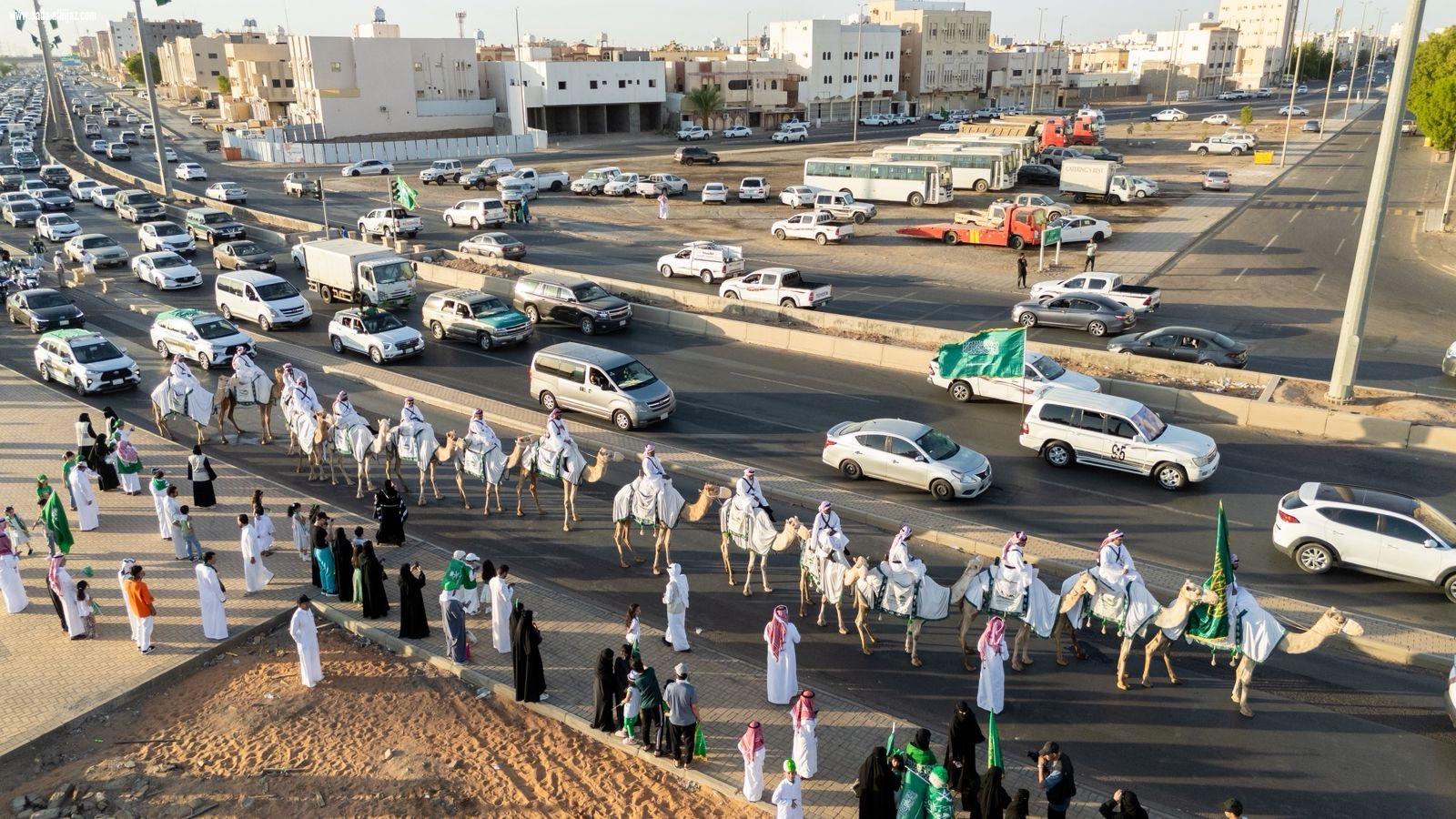 حضور جماهيري غفير لفعاليات أمانة تبوك بمناسبة اليوم الوطني الـ95