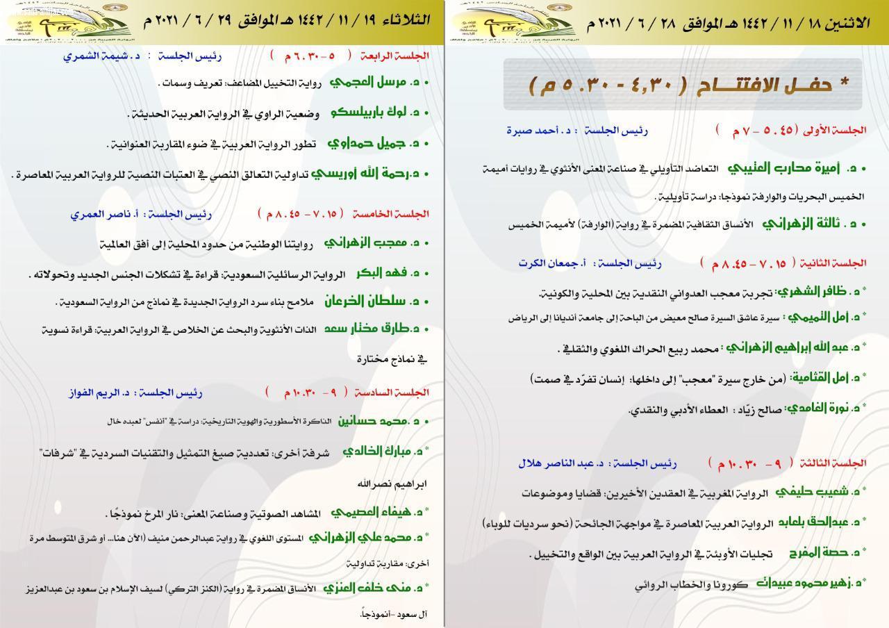 50 بحثا خلال 4 أيام تناقش قضايا الرواية العربية المعاصرة في أدبي الباحة