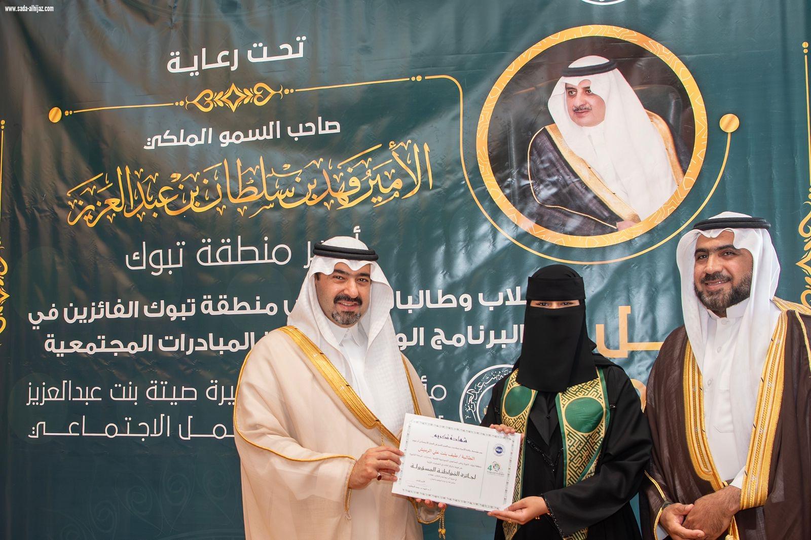 نائب أمير تبوك يكرّم الفائزين بجائزة الأميرة صيتة بنت عبدالعزيز للتميز في العمل الاجتماعي