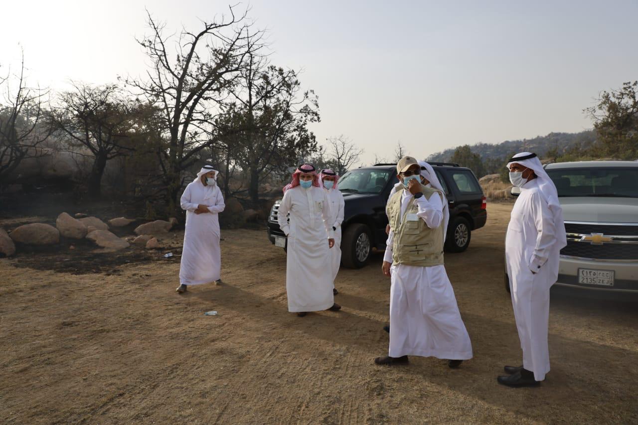المهندس المشيطي يتفقد أعمال السيطرة على حرائق متنزهات 