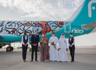 وصول أولى رحلات طيران ناس إلى مدينة العلا التاريخية