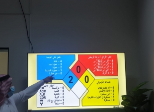 َدورة تدريبية في أساسيات السلامة لقسم المختبر  وبنك الدم بمستشفى المسارحة العام