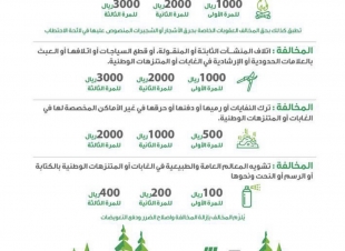 تعرّف على أبرز مخالفات الغابات والمتنزهات وقيمة الغرامات